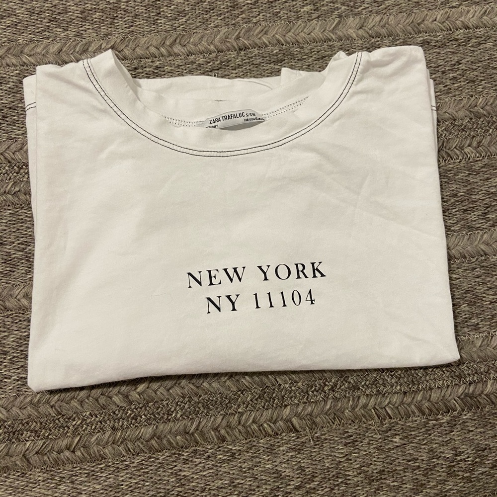 Zara New York Zip Code Graphic Tee